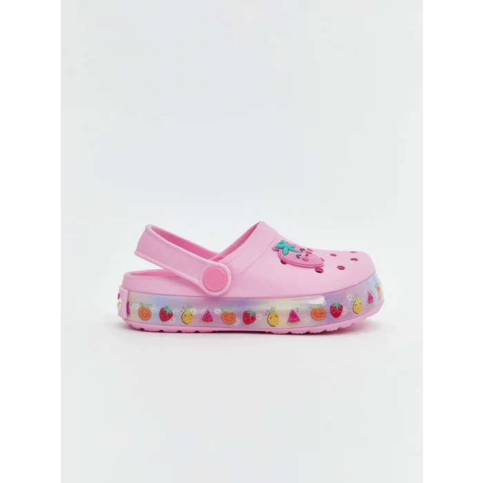 LCW STEPS Pembe Tabanı Işıklı Kız Çocuk Plaj Sandaleti