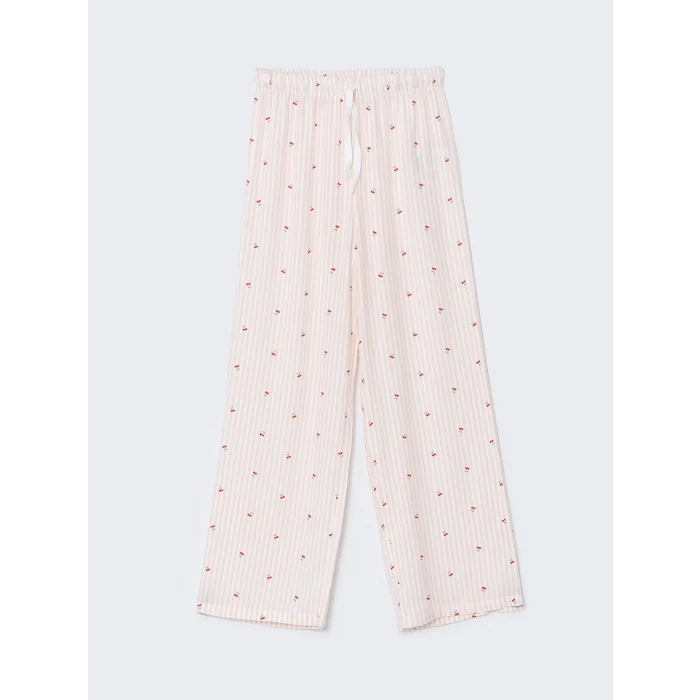 LCW DREAM Pembe Gömlek Yaka Baskılı Kadın Pijama Takımı