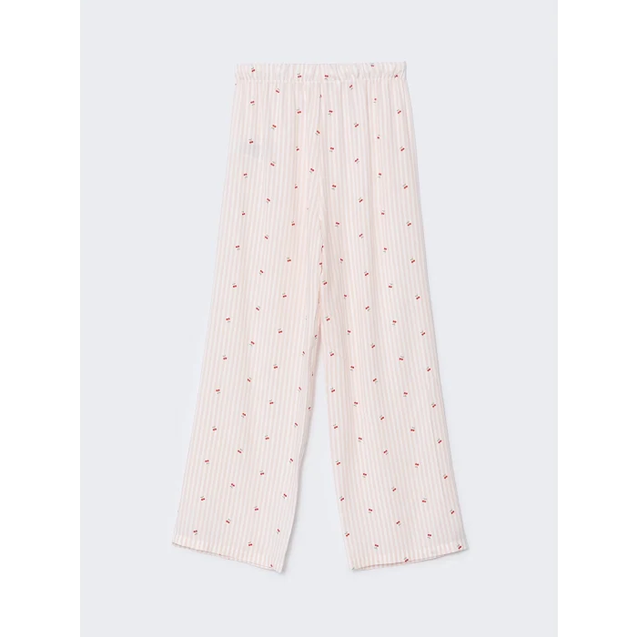 LCW DREAM Pembe Gömlek Yaka Baskılı Kadın Pijama Takımı