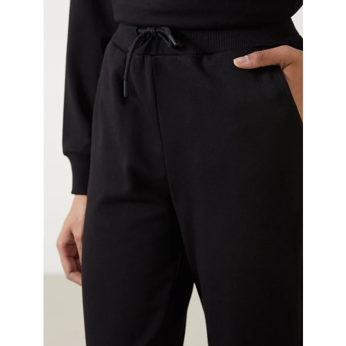 LCW Modest Siyah Beli Lastikli Kadın Jogger Eşofman Altı