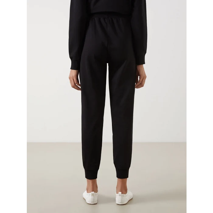 LCW Modest Siyah Beli Lastikli Kadın Jogger Eşofman Altı