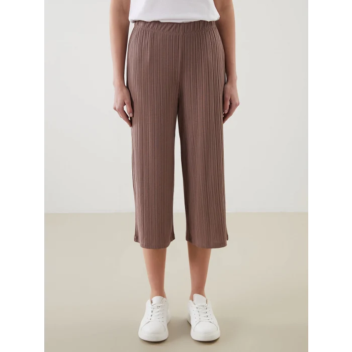 LCWAIKIKI Classic Kahverengi Beli Lastikli Kadın Kapri