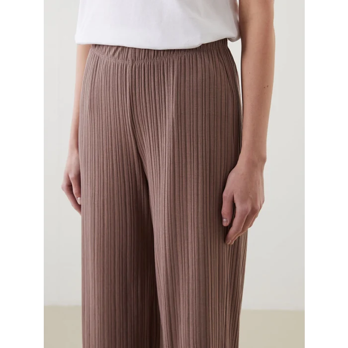 LCWAIKIKI Classic Kahverengi Beli Lastikli Kadın Kapri