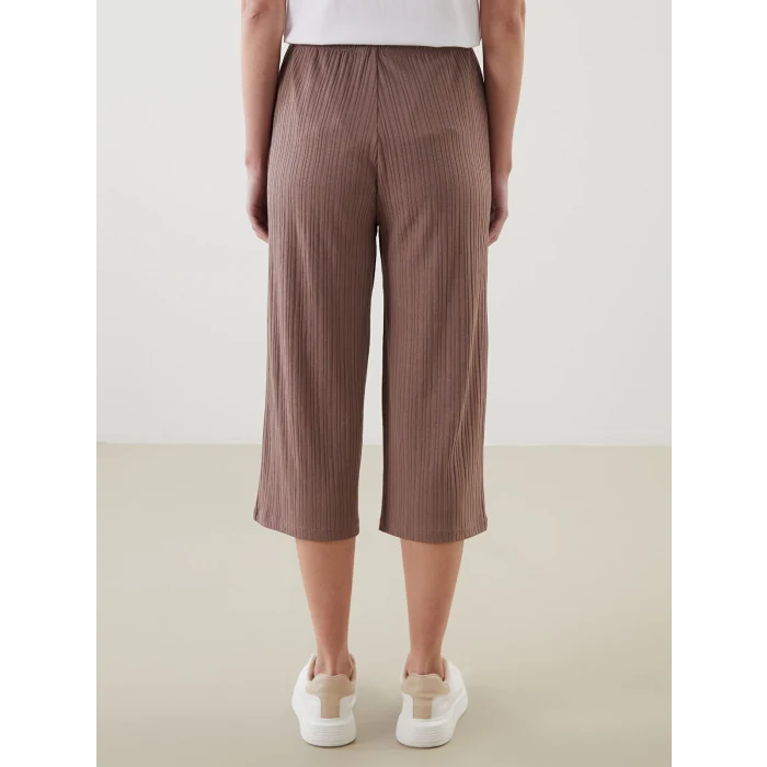 LCWAIKIKI Classic Kahverengi Beli Lastikli Kadın Kapri