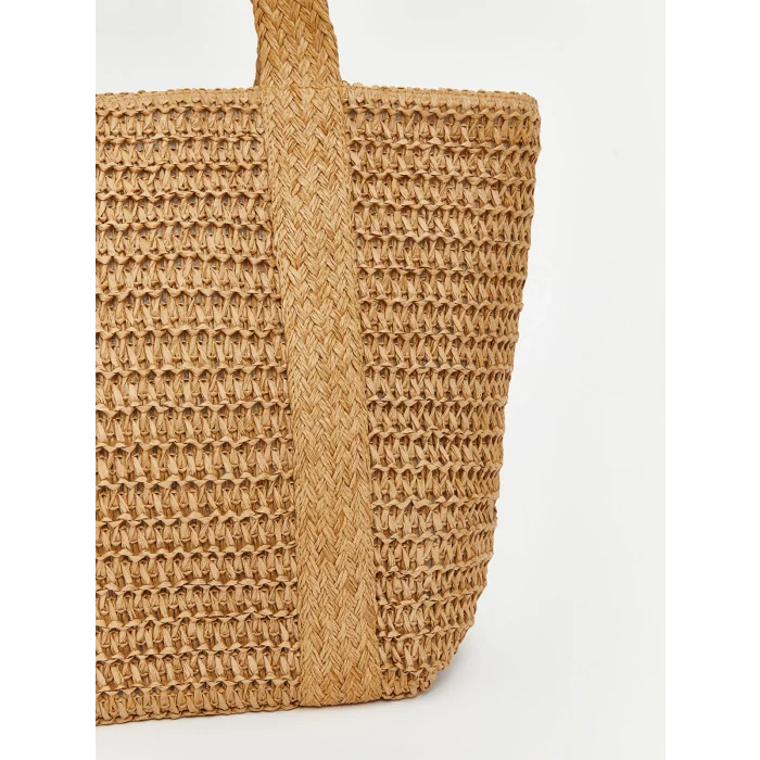 LCW ACCESSORIES Kahverengi Hasır Kadın Plaj Çantası