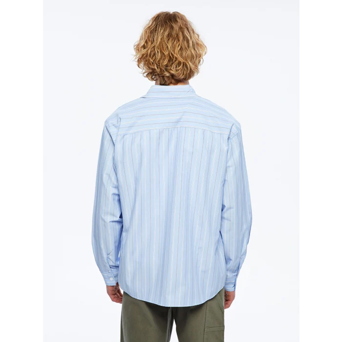 XSIDE Mavi Regular Fit Uzun Kollu Poplin Erkek Gömlek