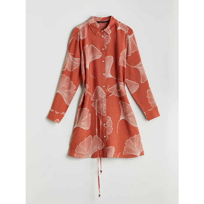 LCWAIKIKI Classic Kirmizi Desenli Kadın Gömlek Tunik