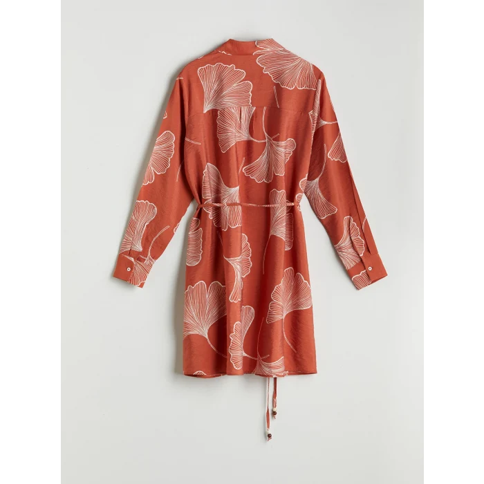LCWAIKIKI Classic Kirmizi Desenli Kadın Gömlek Tunik