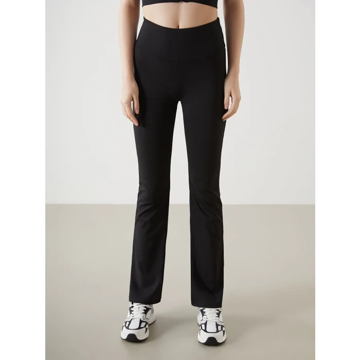 XSIDE ACTIVE Siyah Beli Lastikli İspanyol Paça Kadın Tayt