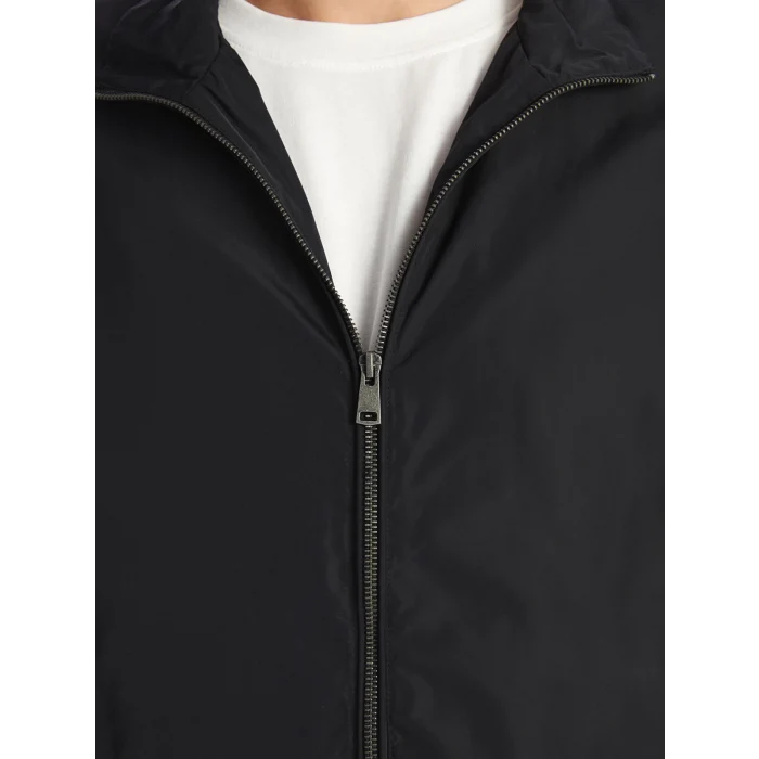 XSIDE Siyah Rahat Kalıp Dik Yaka Erkek Mont