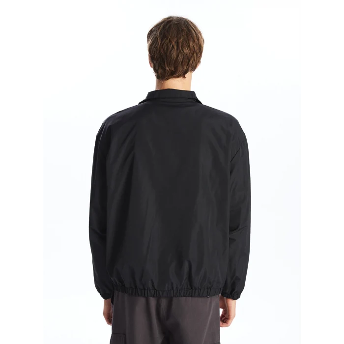 XSIDE Siyah Rahat Kalıp Dik Yaka Erkek Mont