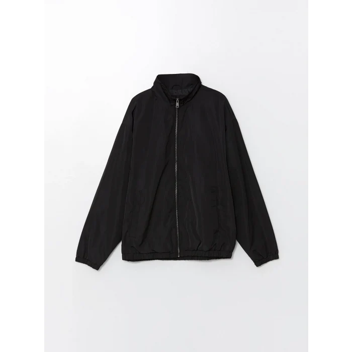 XSIDE Siyah Rahat Kalıp Dik Yaka Erkek Mont