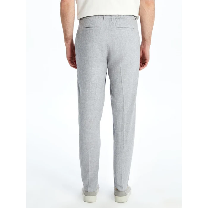 SOUTHBLUE Gri Slim Fit Keten Karışımlı Erkek Pantolon
