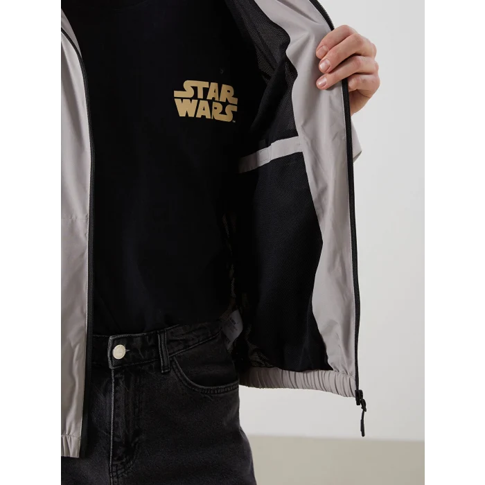 XSIDE Bej Standart Kalıp Kapüşonlu Erkek Yağmurluk