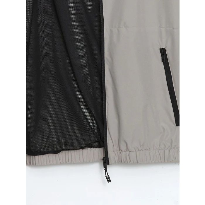 XSIDE Bej Standart Kalıp Kapüşonlu Erkek Yağmurluk