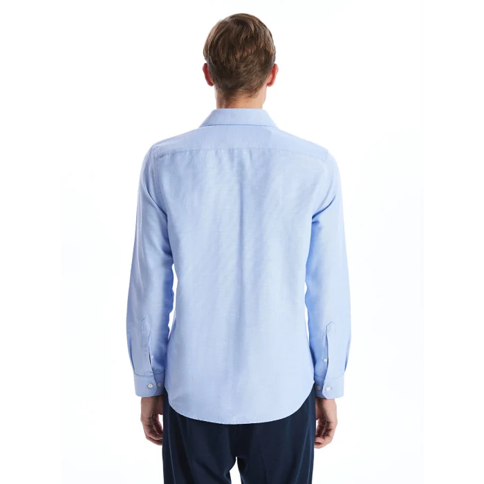 LCWAIKIKI Formal Mavi Slim Fit Uzun Kollu Oxford Erkek Gömlek