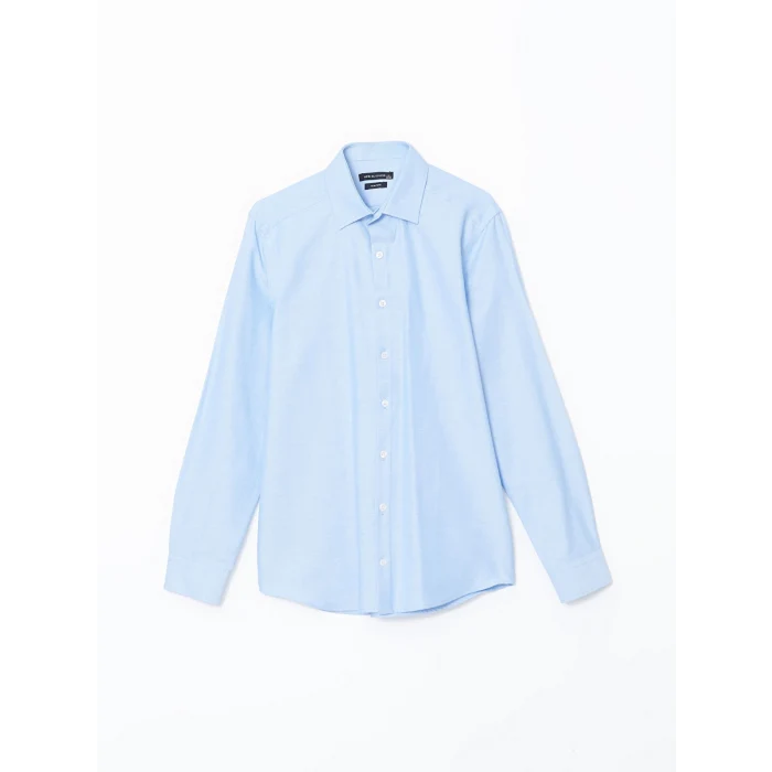 LCWAIKIKI Formal Mavi Slim Fit Uzun Kollu Oxford Erkek Gömlek