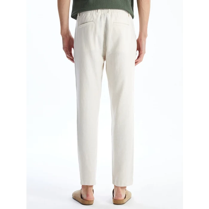 LCW Vision Bej Slim Fit Keten Karışımlı Erkek Pantolon