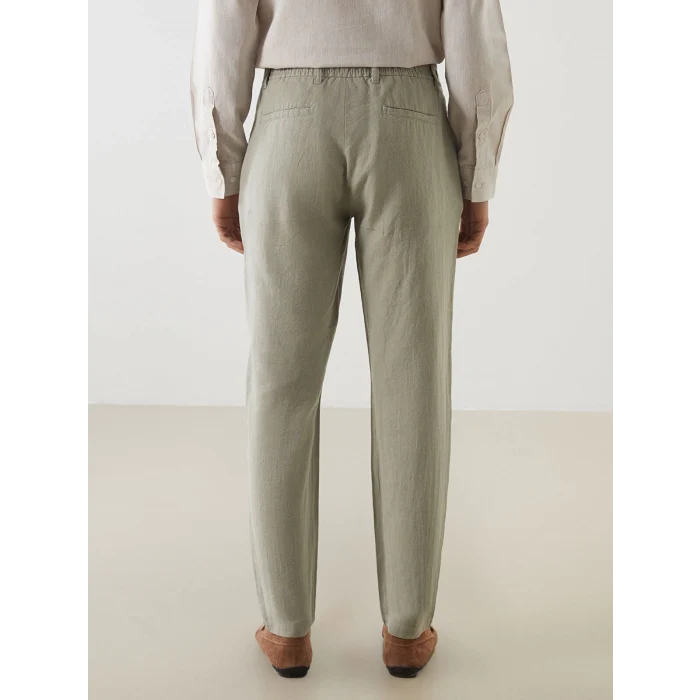 SOUTHBLUE Yeşil Slim Fit Keten Karışımlı Erkek Pantolon