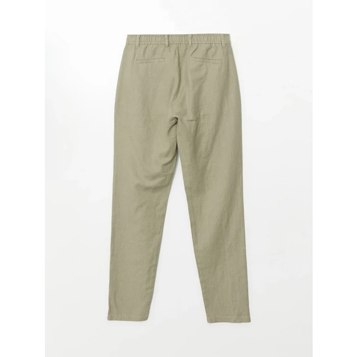 SOUTHBLUE Yeşil Slim Fit Keten Karışımlı Erkek Pantolon