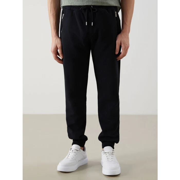 LCWAIKIKI Classic Siyah Rahat Kalıp Erkek Jogger Eşofman Altı