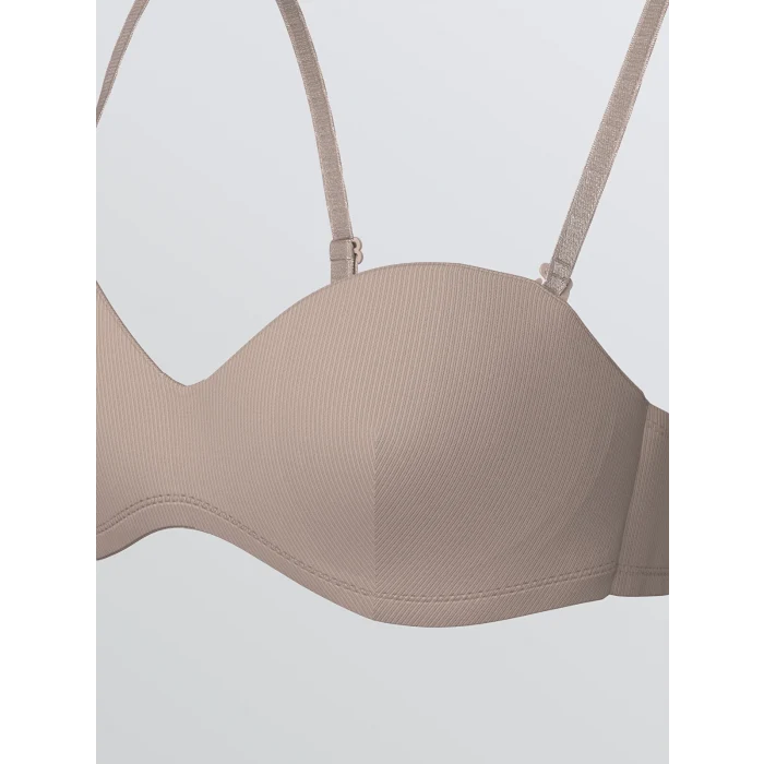 LCW DREAM Pembe Balenli Dolgusuz Düz Straplez Sütyen