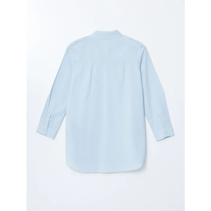 LCW Modest Mavi Regular Fit Kadın Gömlek Tunik