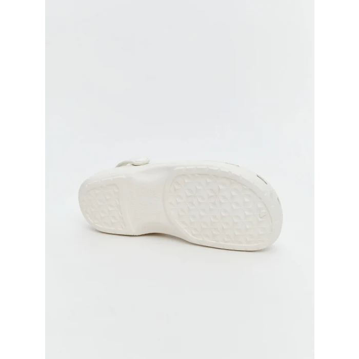 LCW STEPS Beyaz Çiçek Baskılı Kadın Plaj Sandaleti