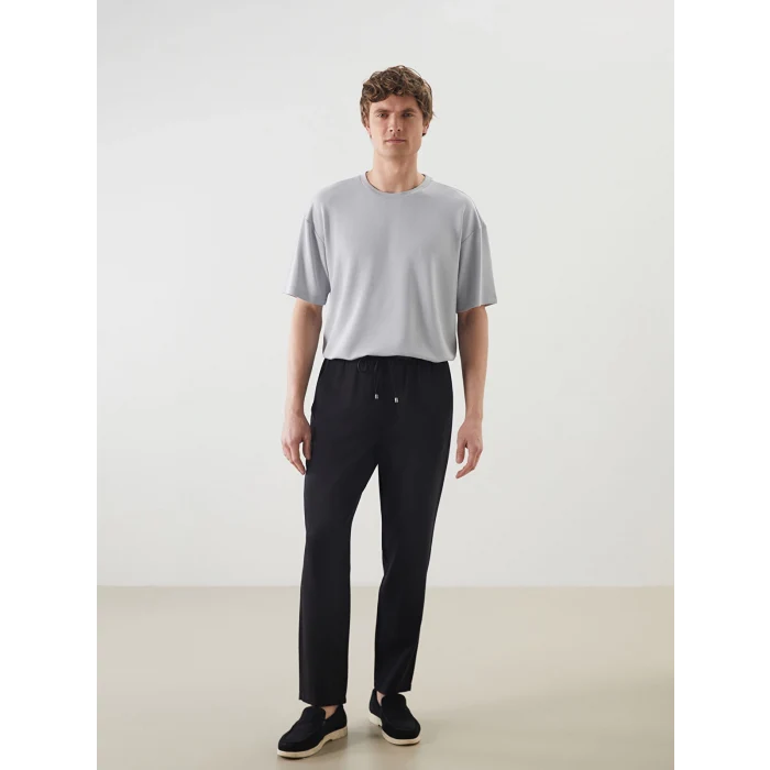 LCW Vision Siyah Standart Kalıp Beli Lastikli Erkek Pantolon