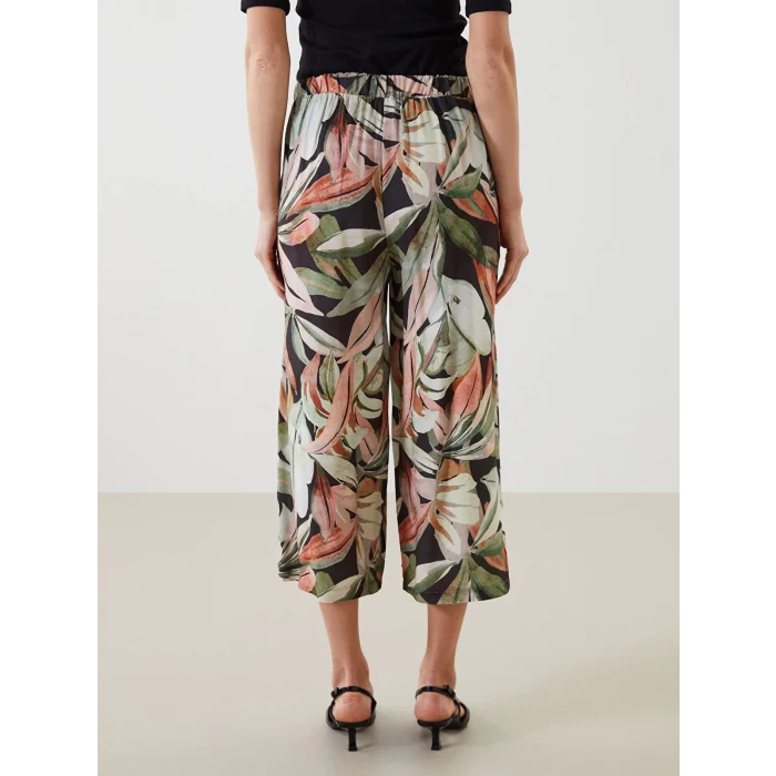 LCWAIKIKI Classic Mor Beli Lastikli Desenli Kadın Kapri