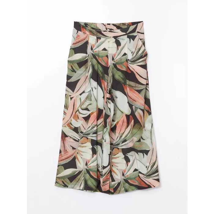 LCWAIKIKI Classic Mor Beli Lastikli Desenli Kadın Kapri