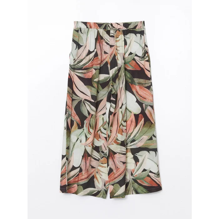 LCWAIKIKI Classic Mor Beli Lastikli Desenli Kadın Kapri