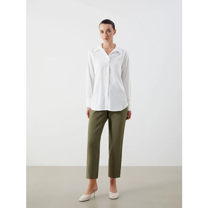 LCWAIKIKI Classic Haki Beli Lastikli Havuç Kesim Kadın Pantolon