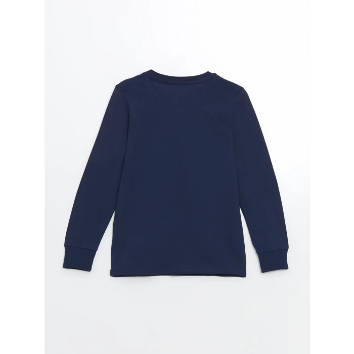 LCW Kids Lacivert Bisiklet Yaka Erkek Çocuk Pijama Takımı