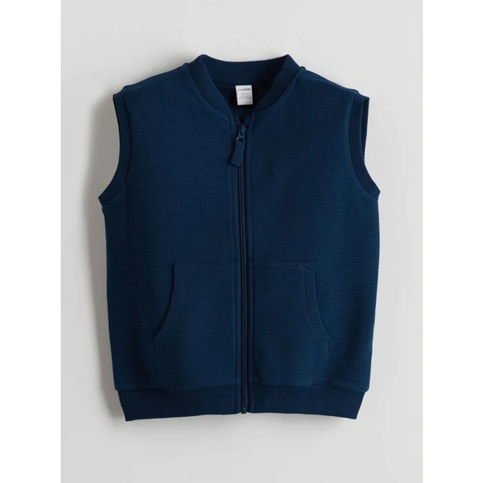 LCW Kids Lacivert V Yaka Basic Erkek Çocuk Yelek