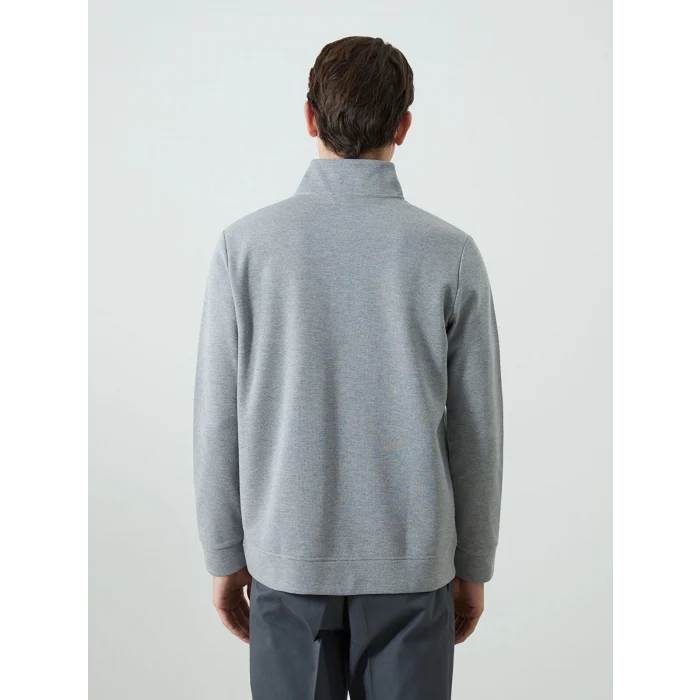 LCWAIKIKI Classic Gri Dik Yaka Erkek Sweatshirt