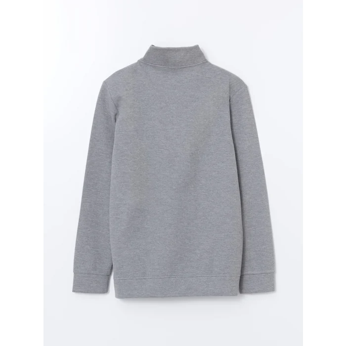 LCWAIKIKI Classic Gri Dik Yaka Erkek Sweatshirt
