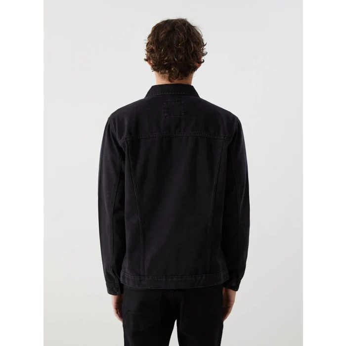 LCW Jeans Siyah Standart Kalıp Erkek Jean Ceket