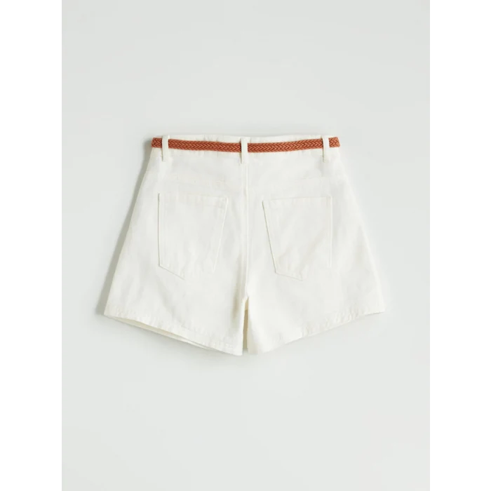 LCW Kids Ekru Basic Kız Çocuk Jean Şort