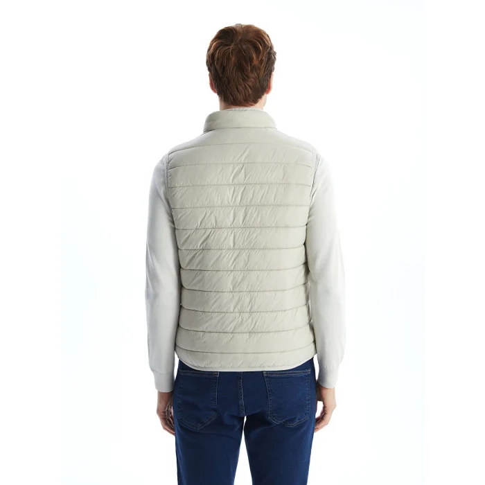 LCWAIKIKI Classic Bej Standart Kalıp Dik Yaka Erkek Şişme Yelek