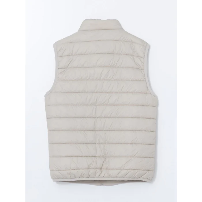 LCWAIKIKI Classic Bej Standart Kalıp Dik Yaka Erkek Şişme Yelek