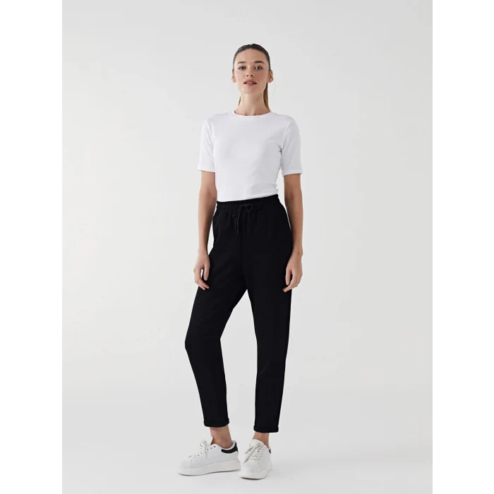 LCW Modest Siyah Beli Lastikli Kadın Eşofman Altı