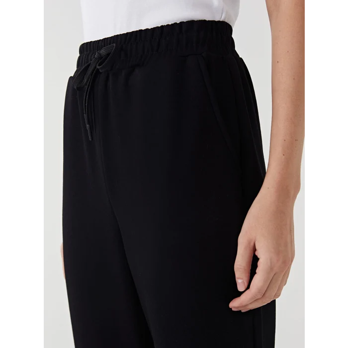 LCW Modest Siyah Beli Lastikli Kadın Eşofman Altı