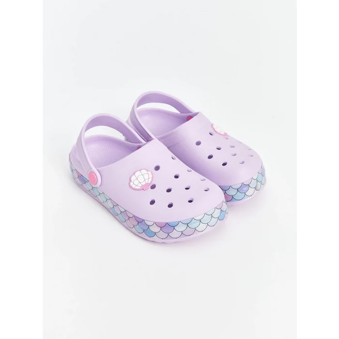 LCW STEPS Lila Baskılı Tabanı Işıklı Kız Çocuk Plaj Sandaleti