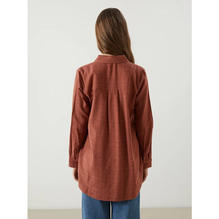 LCWAIKIKI Classic Turuncu Dokulu Kadın Gömlek Tunik