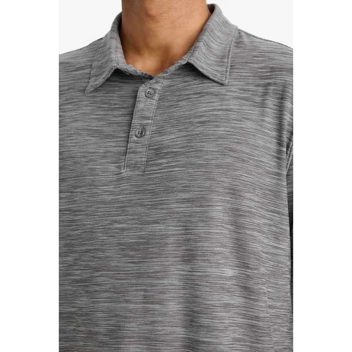 Defacto D9241 Gri DeFactoFit Esnek Kumaş Standart Fit Sporcu Kısa Kollu Polo Tişört