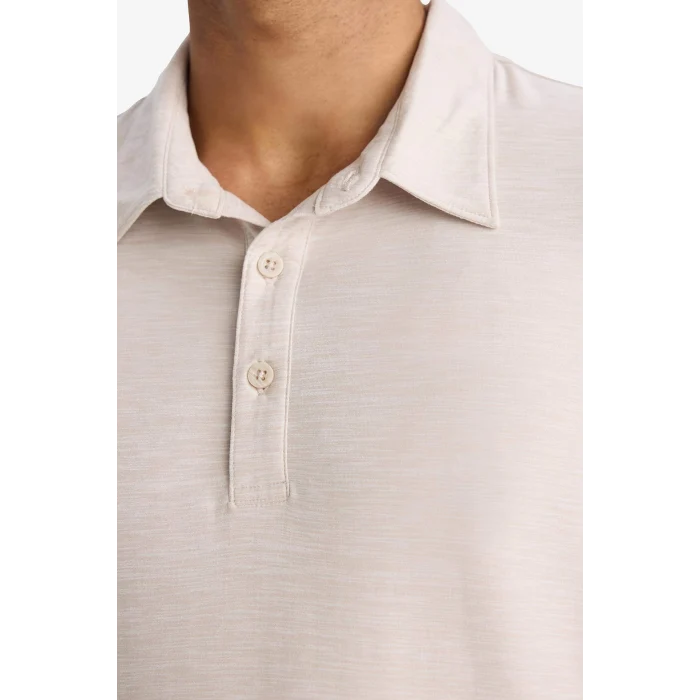 Defacto D9241 Bej DeFactoFit Esnek Kumaş Standart Fit Sporcu Kısa Kollu Polo Tişört