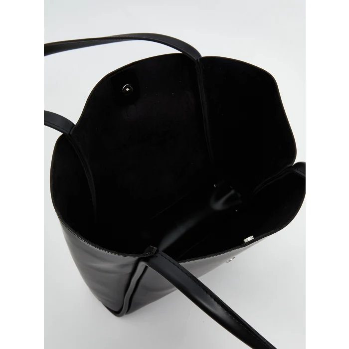 LCW ACCESSORIES Siyah Deri Görünümlü Kadın Kol Çantası