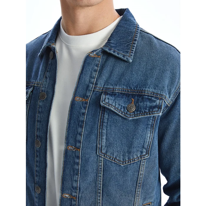 LCW Jeans Indigo Standart Kalıp Erkek Jean Ceket