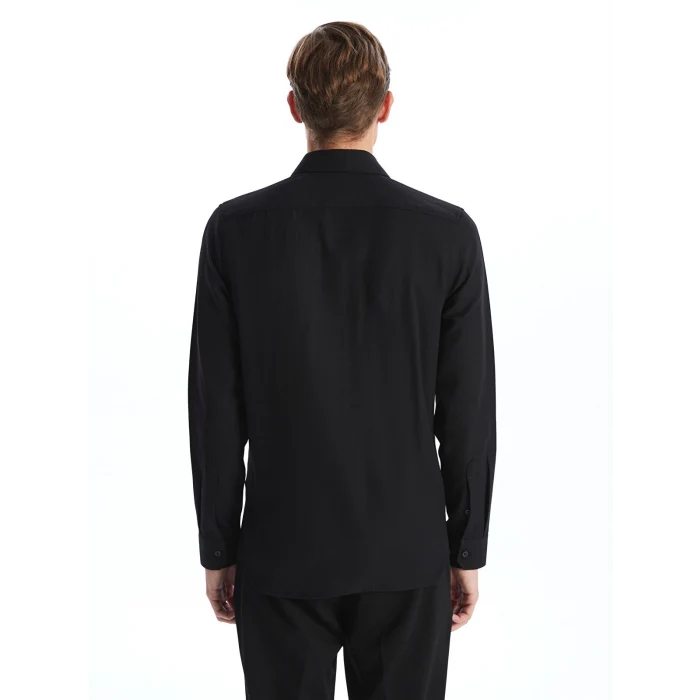 LCWAIKIKI Formal Siyah Slim Fit Uzun Kollu Oxford Erkek Gömlek